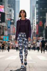Legging pour femme  "In the mood for clouds" Violet