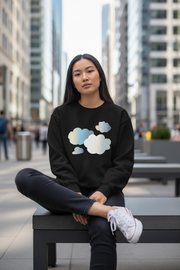 Sweat Unisexe à Col Rond "In the mood for clouds"