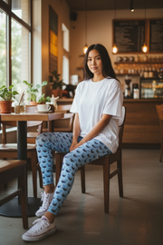Legging pour femme "Fly like a bird" bleu