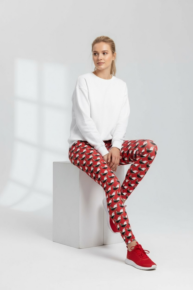 Leggings Femme "Fly like a bird" Rouge
