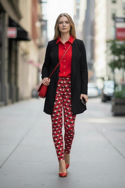 Leggings Femme "Fly like a bird" Rouge