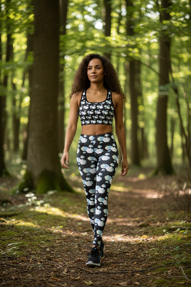 Brassière de Sport "In the mood for clouds" Noir