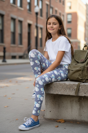 Legging Pour enfant/Ado "In the mood for clouds" Violet