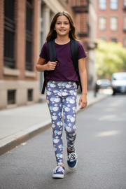 Legging Pour enfant/Ado "In the mood for clouds" Violet