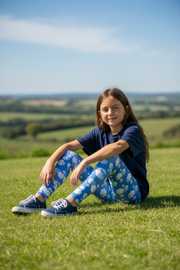 Legging Pour enfant/Ado "In the mood for clouds" Bleu