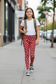 Legging Pour Enfant/Ado "Fly like a bird" rouge
