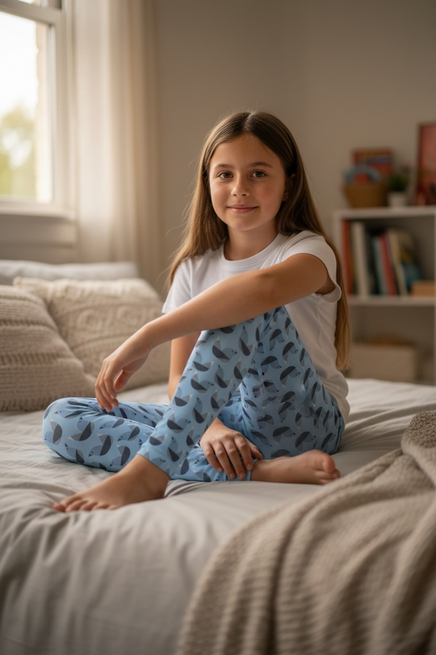 Legging Pour Enfant/Ado "Fly like a bird" Bleu