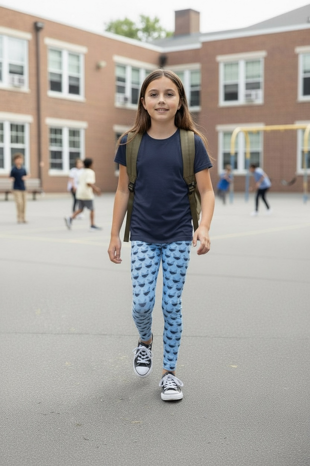 Legging Pour Enfant/Ado "Fly like a bird" Bleu