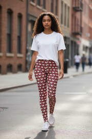 Legging femme "Fly like a bird" Rouge brique