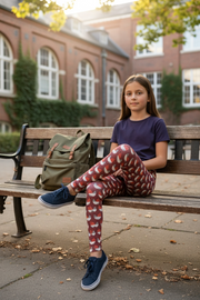 Legging Pour Enfant/Ado "Fly like a bird" Rouge brique