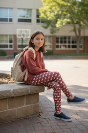 Legging Pour Enfant/Ado "Fly like a bird" Rouge brique
