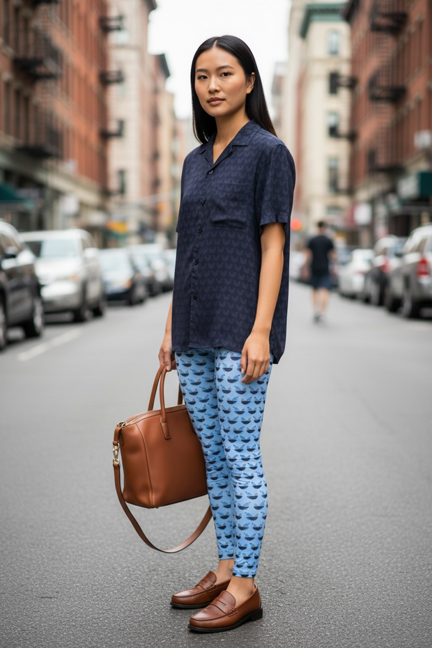 Chemise à boutons unisexe avec notre motif exclusif en surimpression "Fly like a bird"