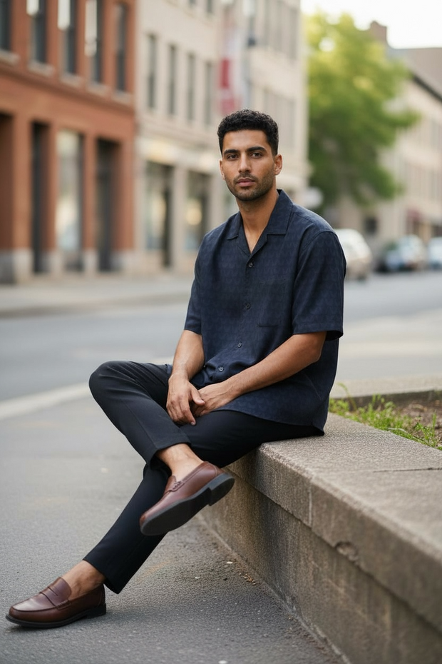 Chemise à boutons unisexe avec notre motif exclusif en surimpression "Fly like a bird"