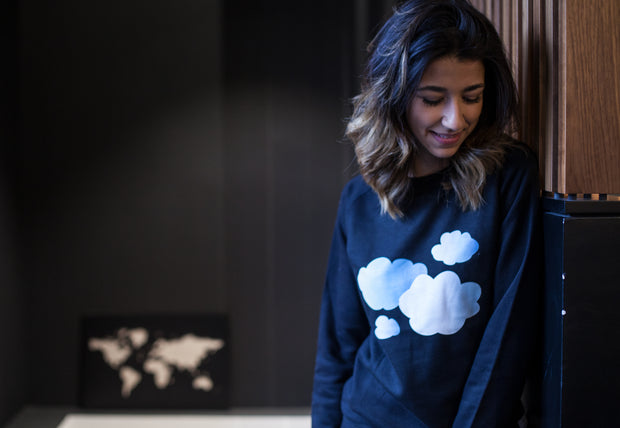 Sweat Unisexe à Col Rond "In the mood for clouds"