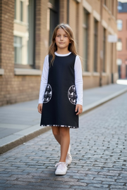 Belle robe réversible pour fille en coton bio "Fly like a bird" stock très limité !