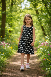 Belle robe réversible pour fille en coton bio "Fly like a bird" stock très limité !